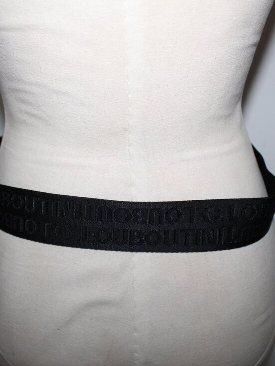 NEW Christian Louboutin Black Silver Adjustable Ruisbuddy Belt 100 and 85 main image 6